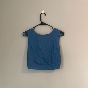 Blue Crop Top